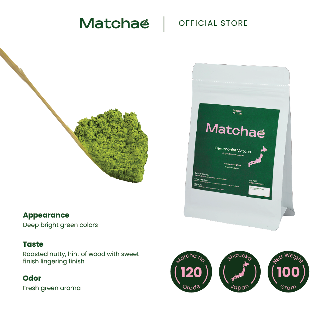 MATCHAE - Japanese Shizuoka Pure Ceremonial Matcha Powder No.120 100gr