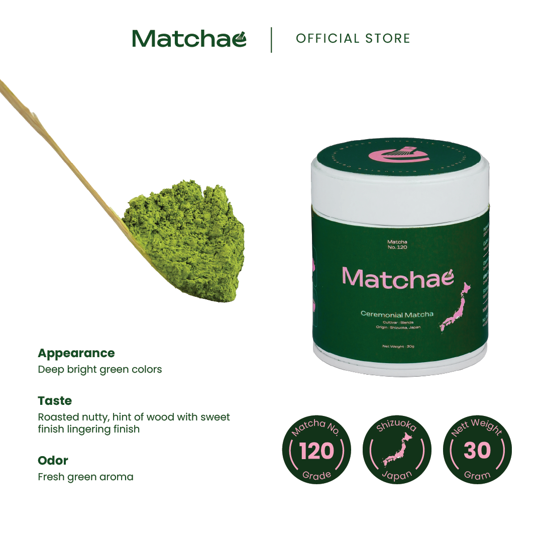 MATCHAE - Japanese Shizuoka Pure Ceremonial Matcha Powder No.120 30gr