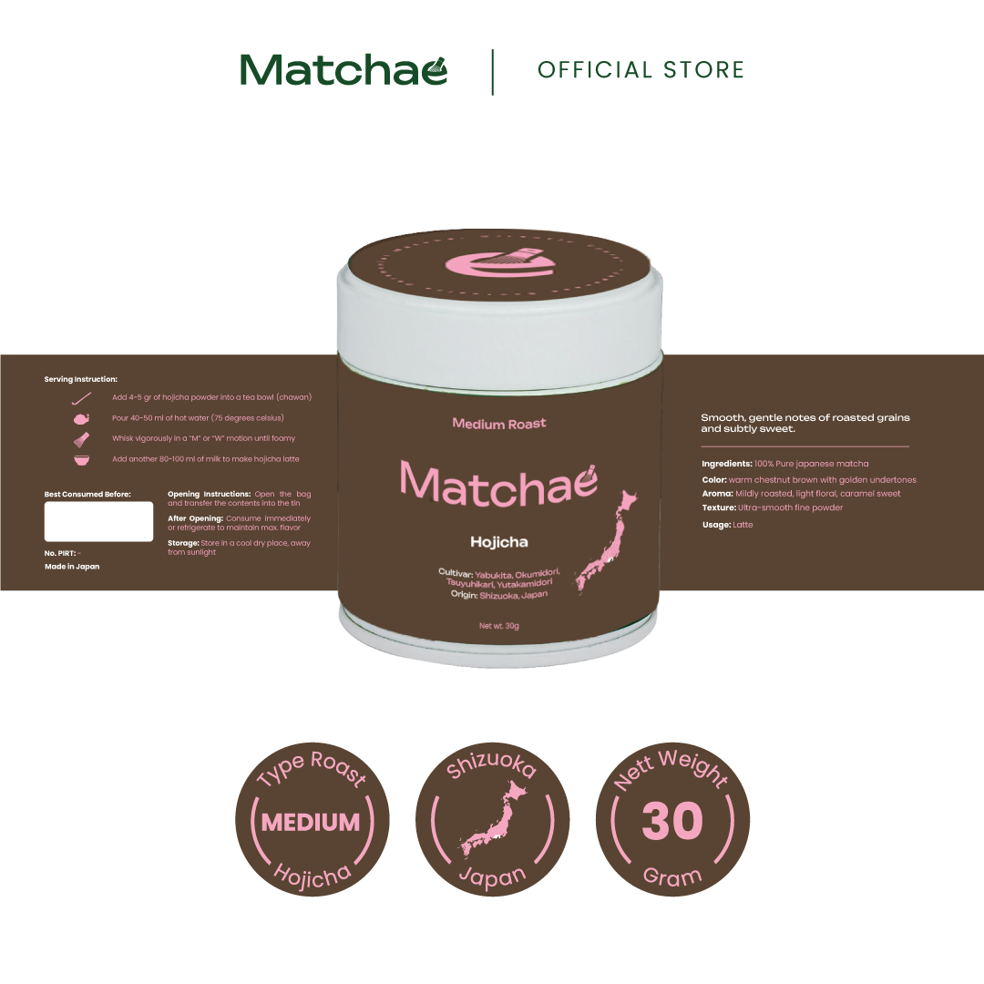 MATCHAE - Japanese Shizuoka Pure Hojicha Medium Roast Powder 30gr