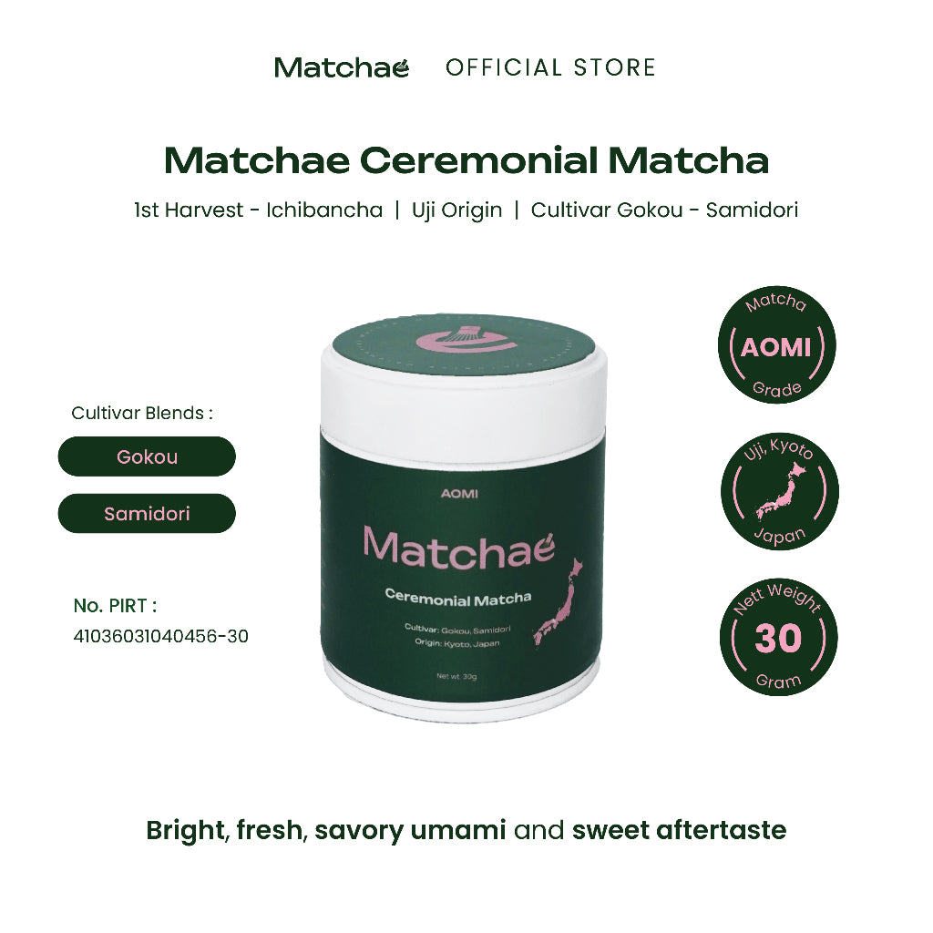 AOMI Matchae Japanese Uji Pure Ceremonial Matcha Powder 30gr