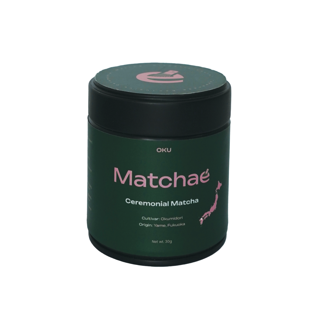 OKU Matchae Japanese Yame Fukuoka Pure Ceremonial Matcha Powder OKU Single Cultivar Okumidori 30gr