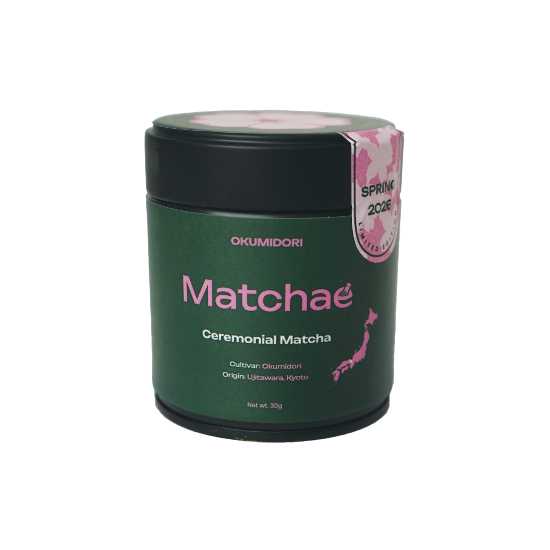 Okumidori Matchae Japanese Ujitawara Limited Ceremonial Matcha Powder 30gr