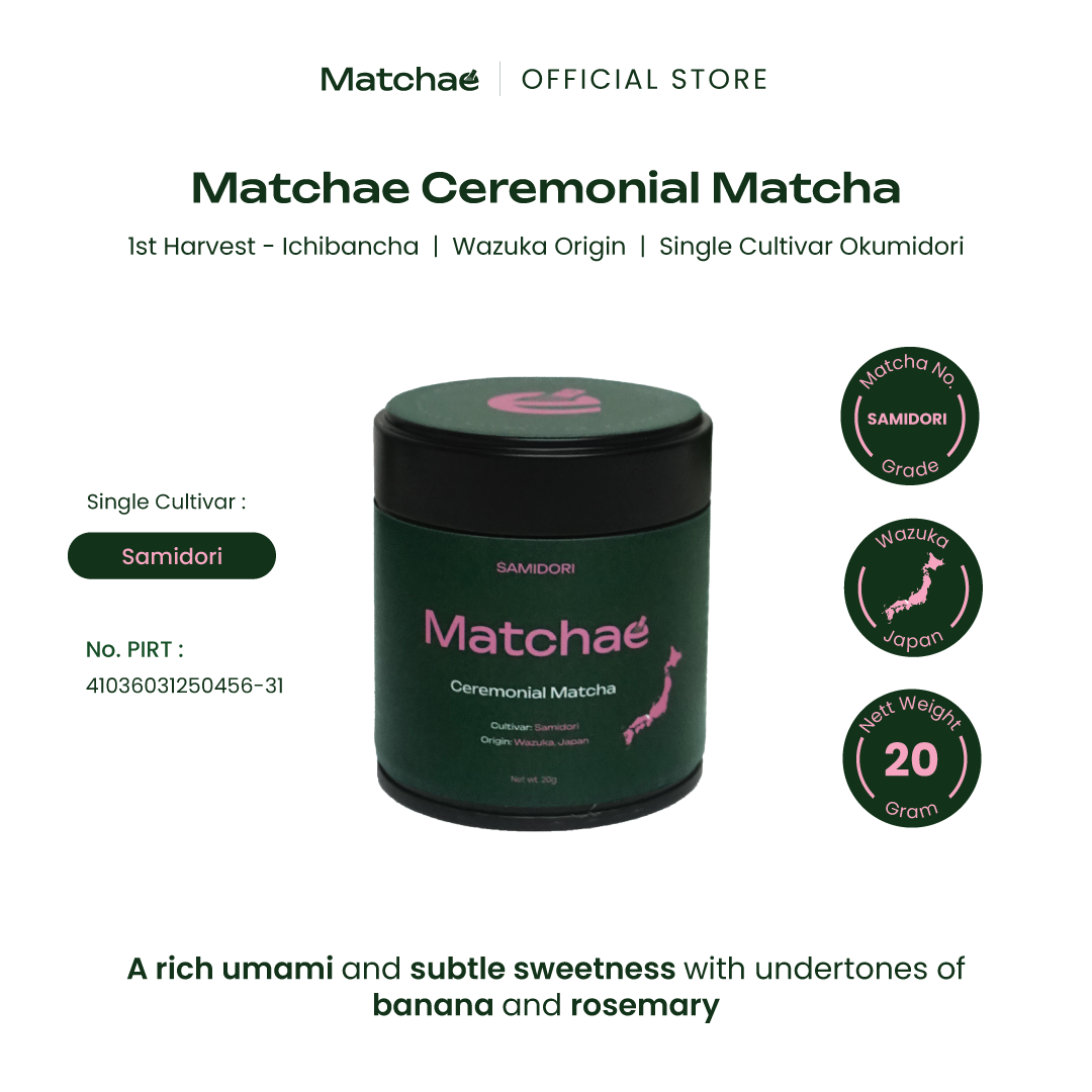 Samidori Matchae Japanese Wazuka Uji Limited Ceremonial Matcha Powder 20gr